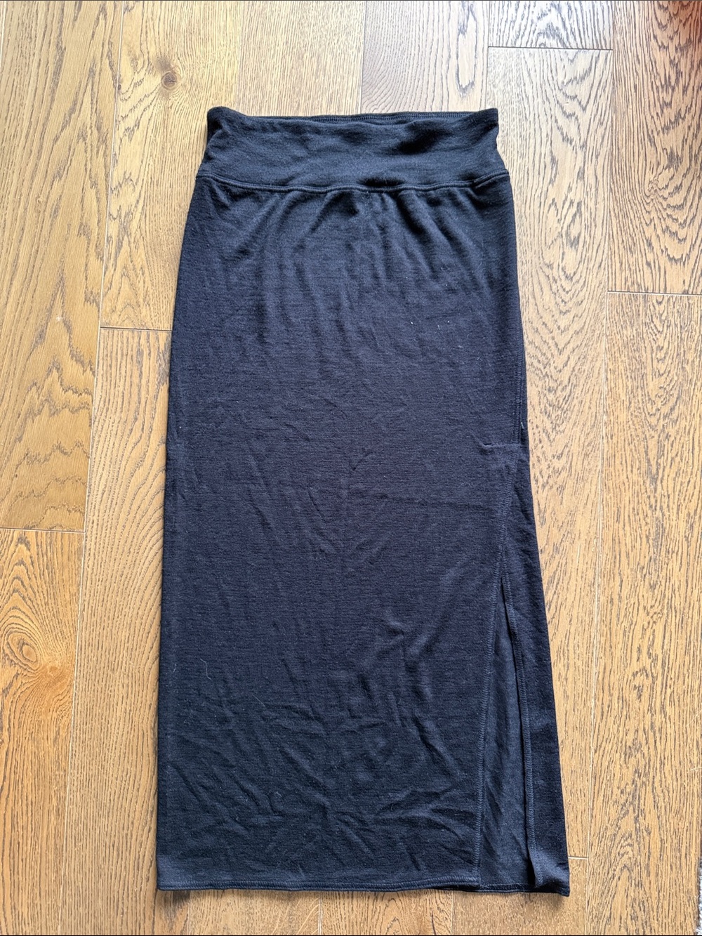 Wilfred Black Maxi Skirt with Side Slit